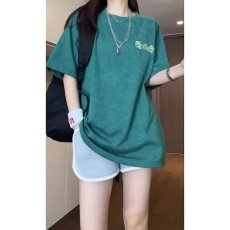 批发短袖夏季上衣<b class='q'>t</b><b class='q'>血</b>圆领美式女士半袖女生体恤青年新款复古<b class='q'>t</b><b class='q'>衫</b>