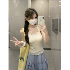 批发满天星 已出货<b class='q'>莫代尔</b>面料  260克  假两件吊带<b class='q'>背心</b><b class='q'>上衣</b>