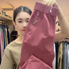 批发欧货夏季薄款<b class='q'>九分</b>裤女新款高弹力宽松高腰哈伦裤百搭显瘦奶奶裤