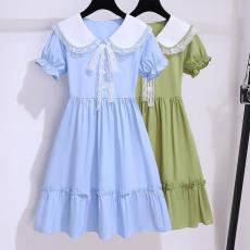 批发女童连衣裙夏装2026新款<b class='q'>儿童</b>洋气时髦女孩夏季薄款娃娃领公主<b class='q'>裙子</b>