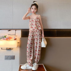 批发女童夏装套装2025新款女大童洋气吊带背心<b class='q'>儿童</b>防蚊裤夏装两件套潮