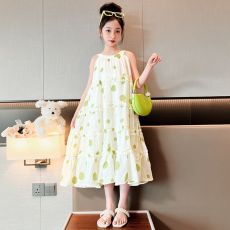 批发女童无袖连衣裙夏装2026新款网红<b class='q'>裙子</b>洋气中大<b class='q'>儿童</b>夏季女孩公主裙