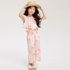 批发<b class='q'>女童</b><b class='q'>套装</b>两件套时尚洋气2026新款时髦女孩上档次儿童碎花<b class='q'>短袖</b>裤子