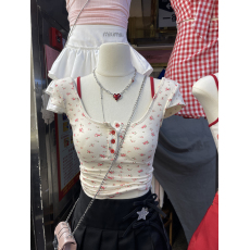 批发十三行2024年纯欲时尚夏季净色甜美露背减龄气质百搭U领背心上衣