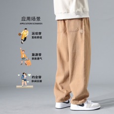 批发裤子男士美式工装裤宽松男裤阔腿直筒裤夏季男生休闲长裤