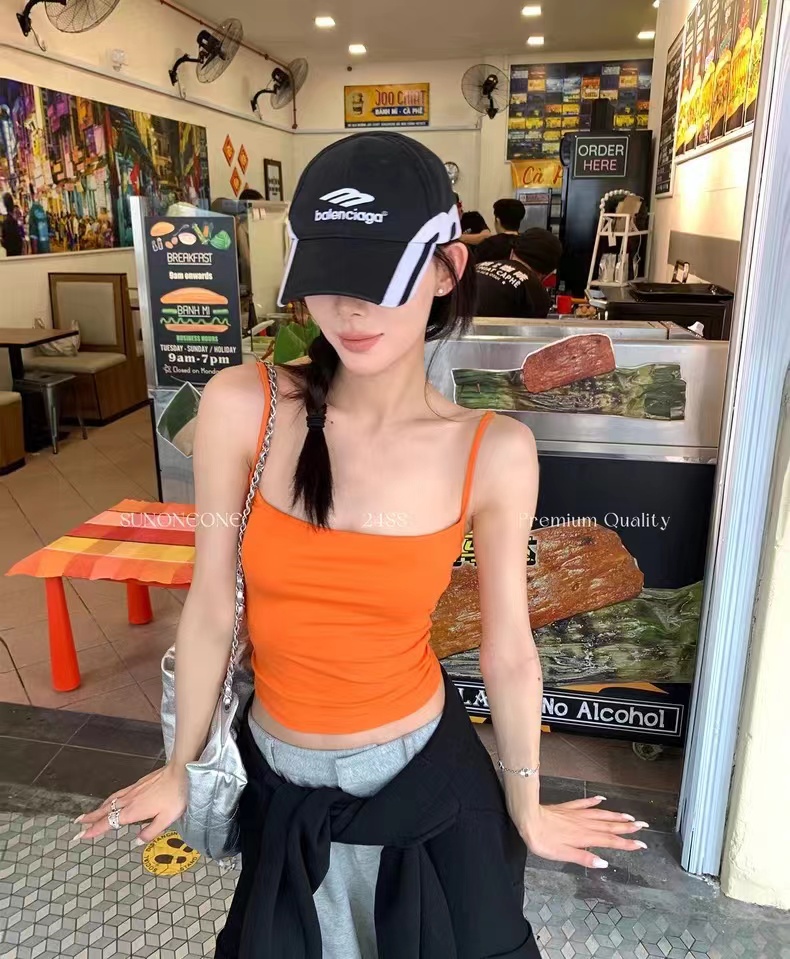 sunoneone 핫걸 한 단어 캐미솔 이른 봄 새로운 인사이드 가져 가라. 만나는 몸매 가꾸기 슬림해 보이는 쇼트 스타일 맨위