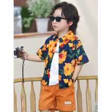 批发儿童套装夏季<b class='q'>男童</b>衬衫<b class='q'>2026</b>新款痞帅男孩时髦短袖宝宝夏装炸街衣服