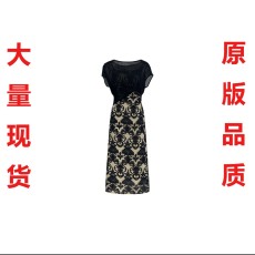 批发2026年夏季新款U:US南法优雅法式网纱植绒提花气质女装连衣裙