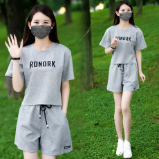 批发官图  高含棉时尚小个子短裤套装女2026年夏季新款显瘦上衣两件套