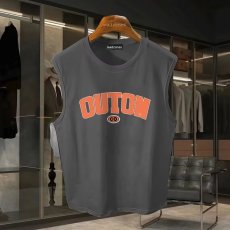 批发220克夏季背心无袖男纯色T恤宽松运动坎肩外穿跑步透气训练服