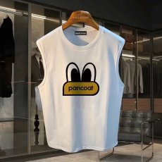 批发220克夏季背心无袖男纯色T恤宽松运动坎肩外穿跑步透气训练服