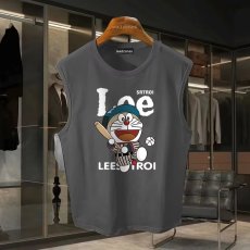 批发220克夏季背心无袖男纯色T恤宽松运动坎肩外穿跑步透气训练服