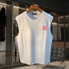 批发220克夏季背心无袖男纯色T恤宽松运动坎肩外穿跑步透气训练服