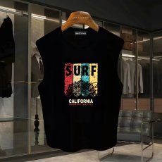 批发220克夏季背心无袖男纯色T恤宽松运动坎肩外穿跑步透气训练服