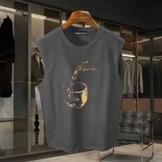 批发220克夏季背心无袖男纯色T恤宽松运动坎肩外穿跑步透气训练服