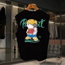 批发220克夏季背心无袖男纯色T恤宽松运动坎肩外穿跑步透气训练服