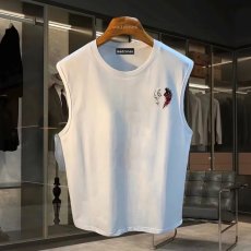 批发220克夏季背心无袖男纯色T恤宽松运动坎肩外穿跑步透气训练服