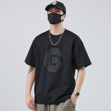 批发高品质男士重磅精梳棉纯棉短袖T恤情侣学生时尚百搭高街男装上衣