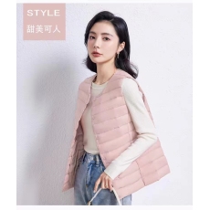 批发热卖排骨爆款国标白鸭绒外套圆领V领两用羽绒马甲