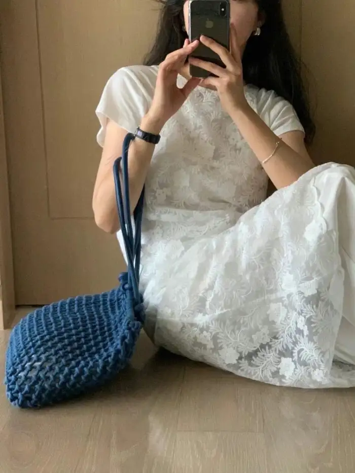 여름용 레이스 겹치기 원피스 상세 이미지 2