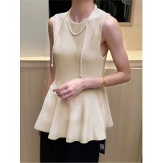 批发曲珠 大码女装胖MM百褶遮肚子波浪摆修身显瘦百搭针织衫上衣女