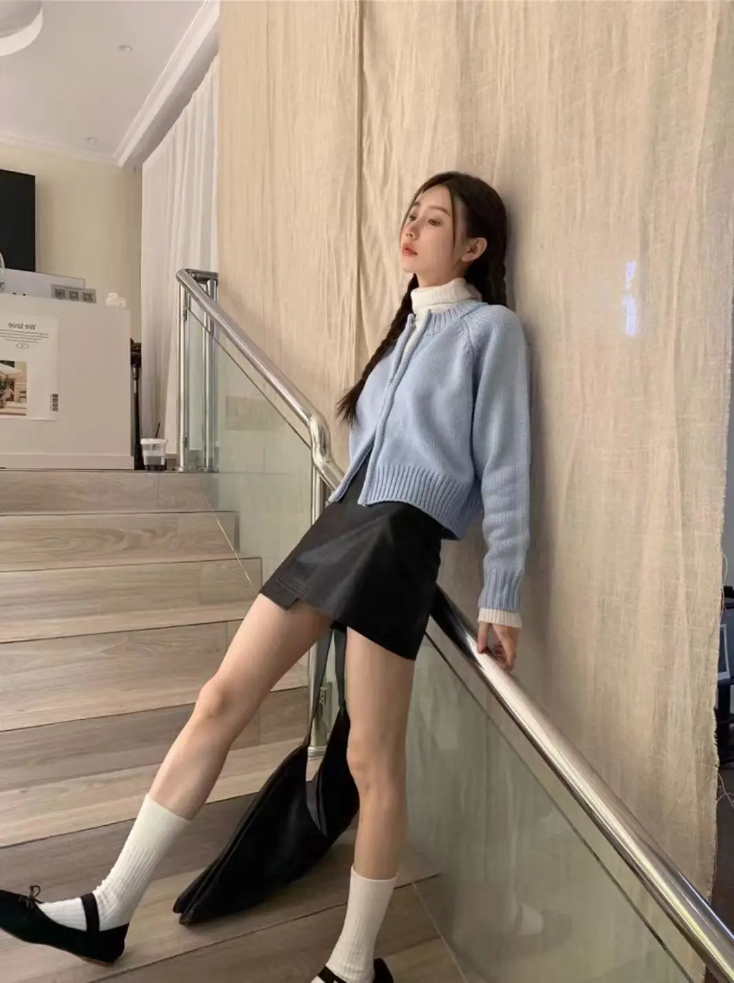 한국인기 울 지퍼 가디건 상세 이미지 15
