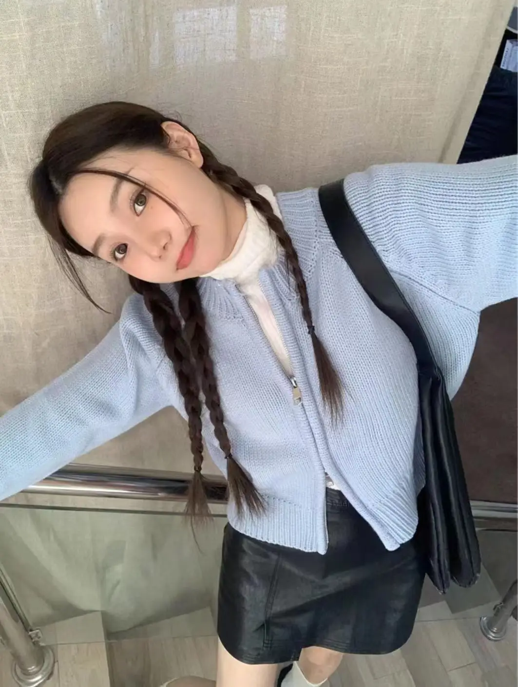 한국인기 울 지퍼 가디건 상세 이미지 17