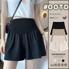 批发新款孕妇短<b class='q'>裤</b>夏季外穿薄款休闲托腹<b class='q'>雪纺</b>西装阔腿<b class='q'>裤</b><b class='q'>百搭</b>短<b class='q'>裤</b>安全<b class='q'>裤</b>