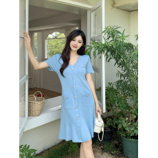 批发实拍<b class='q'>大码</b>女装气质小香风连衣裙胖mm夏季法式轻奢别致显瘦鱼尾裙