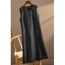 批发大品牌折扣外贸<b class='q'>原</b><b class='q'>单</b>女装专柜撤回古法龟裂纹香云纱真丝背心连衣裙