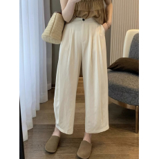 批发大码女装高腰冰丝九分休闲<b class='q'>哈伦裤</b>夏季胖mm宽松显瘦直筒阔腿裤薄款