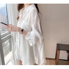 批发防晒衬衣女2026年新款夏季白色冰丝<b class='q'>长袖</b>超仙百搭空调服开衫薄外套