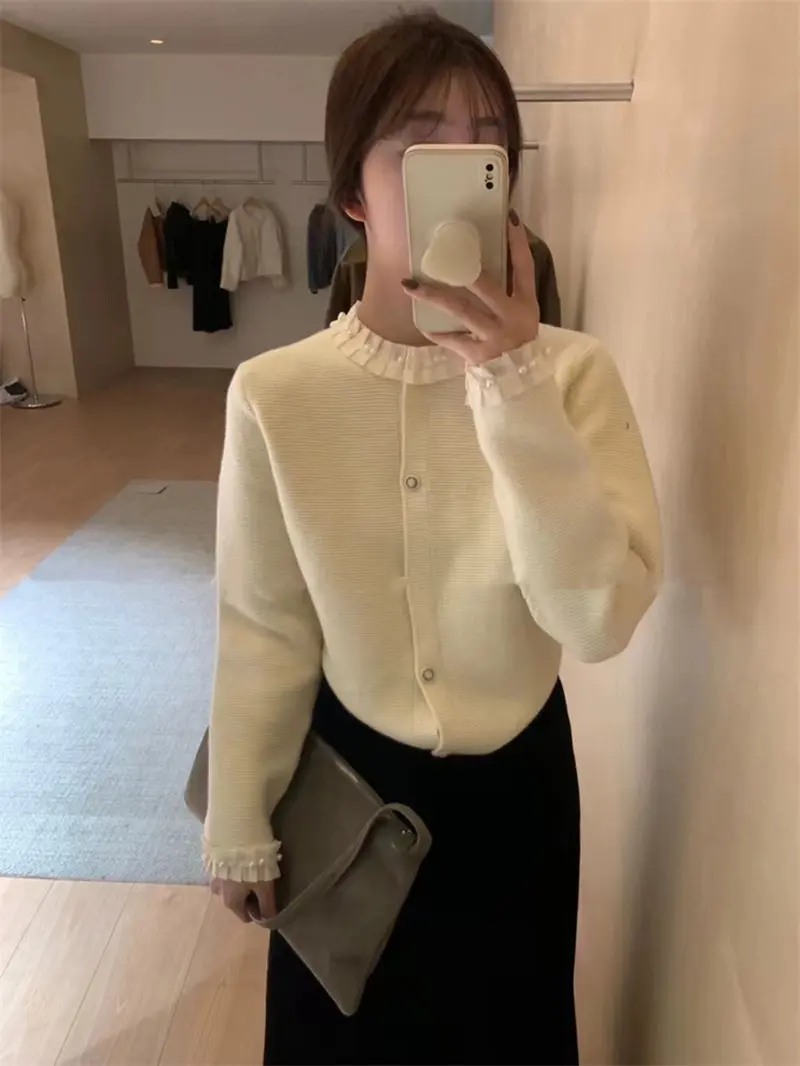 프릴 디테일 카디건 상세 이미지 1
