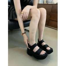 批发2025zhuipin夏季新款时尚魔术贴厚底松糕露趾百搭凉鞋女增高罗马