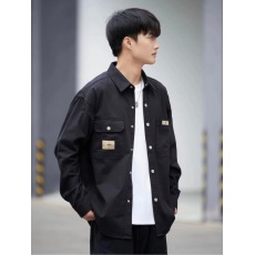 批发新款美式男款衬衫春秋季复古港<b class='q'>风</b>长袖休闲<b class='q'>韩</b>版上衣