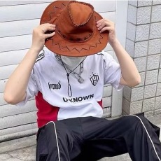 批发美式复古印花拼色篮球运动短袖男2024夏季机能<b class='q'>风</b>宽松情侣半袖t恤