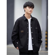 批发新款美式男款衬衫春秋季复古港<b class='q'>风</b>长袖休闲<b class='q'>韩</b>版上衣