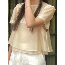 批发尺寸已更新 韩国小众韩版透视小<b class='q'>衫</b>吊带背心独特上衣两件套 现货