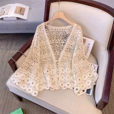 批发春装防晒衣女网纱小披肩韩版空调开衫长袖<b class='q'>蕾丝</b>小衫外套上衣服