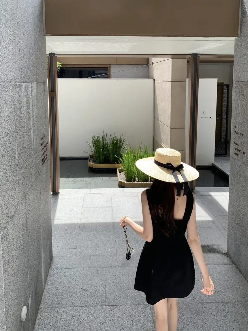 프리미엄 블랙 화이트 파티원피스 상세 이미지 11
