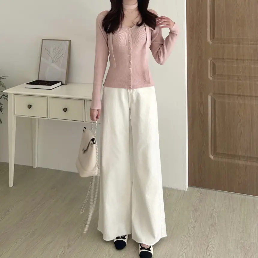 프리미엄 베이직 V넥 니트 셔츠 상세 이미지 18