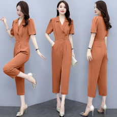 批发短袖职业连体<b class='q'>裤</b><b class='q'>女装</b>2026年夏季新款时尚气质修身显瘦工装连衣<b class='q'>裤</b>潮