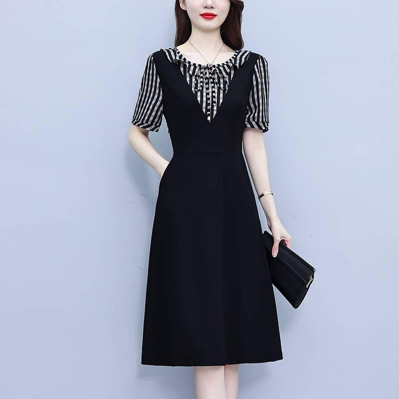 MY9560# 女装连衣裙夏季新款气质韩版显瘦时尚收腰裙子假两件女裝貨源服...