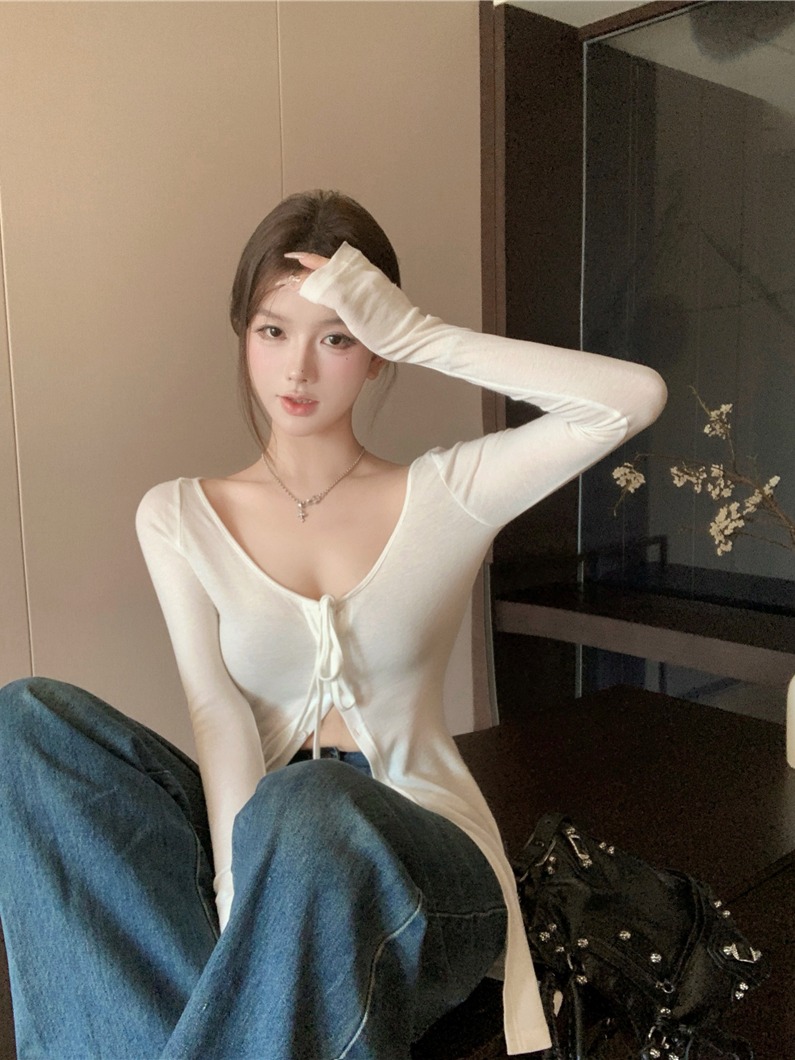 정가 실사 빛 산소 봄 여름 세련된 얇은 스타일 니트 자외선 차단 여성 코트 주간 실크 양모 외부 잡아라. 의류