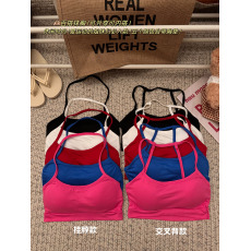 批发实价实拍<b class='q'>春</b>夏季吊带背心运动裹胸固定杯文胸美背防走光抹胸女