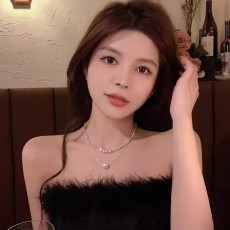 批发轻奢小众珍珠项链高级感双层叠戴碎银锁骨链百搭气质网红同款颈链