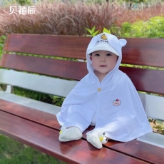 批发婴儿防晒衣夏季薄款幼<b class='q'>儿童</b>外套宝宝<b class='q'>披风</b>斗篷透气防风连帽卡通衣服