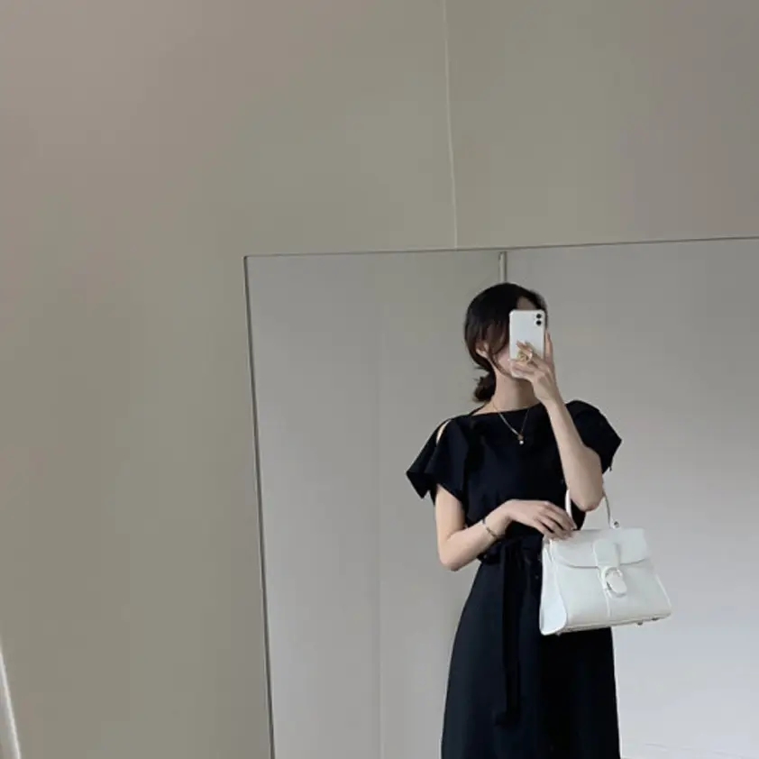 여름용 단추 없이 루즈핏 원피스 상세 이미지 7
