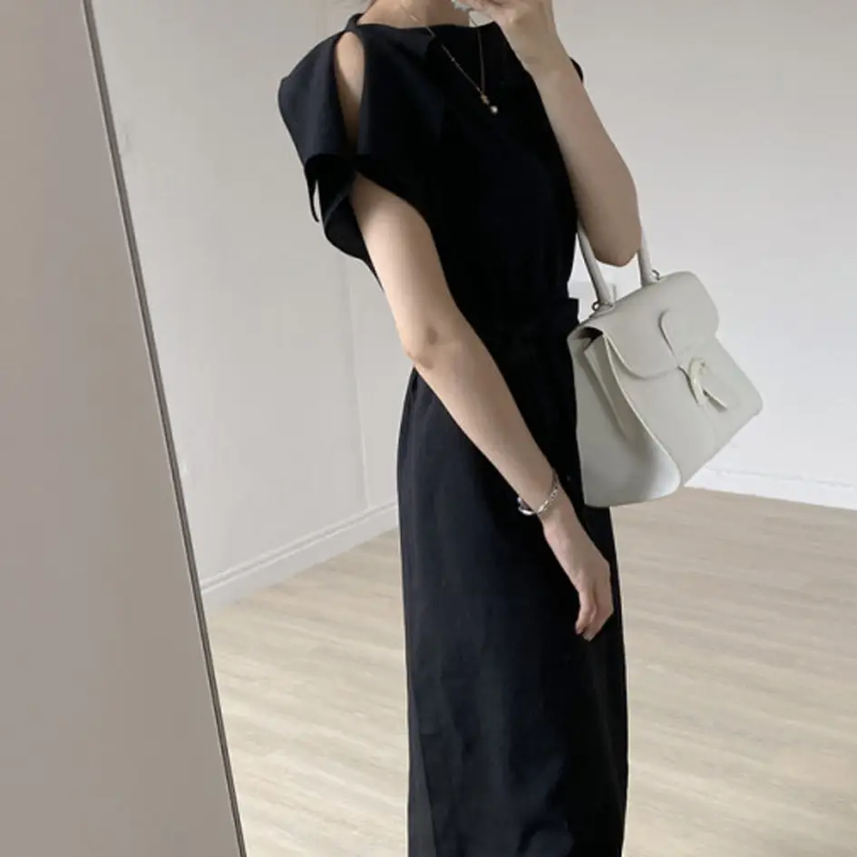 여름용 단추 없이 루즈핏 원피스 상세 이미지 8