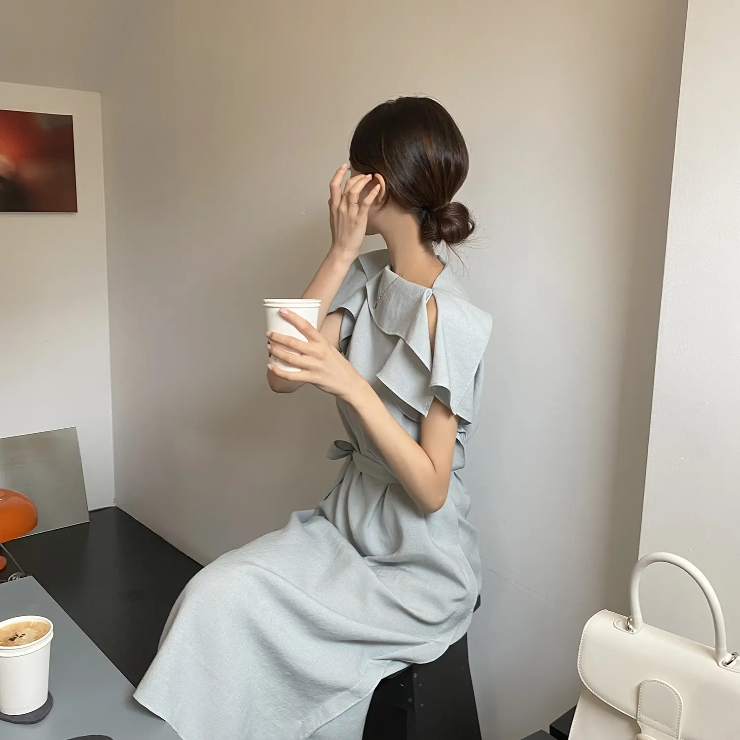 여름용 단추 없이 루즈핏 원피스 상세 이미지 9